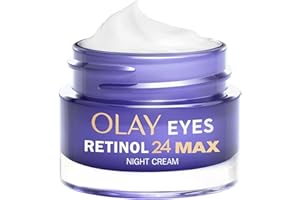 Olay Retinol 24 MAX* Crema Contorno de Ojos de Noche, Cuidado de las Ojeras, +40%* Glicerina. 3 Acciones: Suaviza, Renueva e Hidrata MAX*, 15 ml