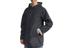 Breizh Ocean - Ciré Armor femme, manteau imperméable mixte, doublure à rayures de style marinière - du XS au 4XL