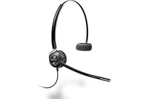Plantronics - EncorePro HW540 Convertible Headet, przewodowy konwertowalny (3 warianty noszenia), zestaw słuchawkowy z mikrofonem Boom, do połączenia z komputerem i/lub biurkiem
