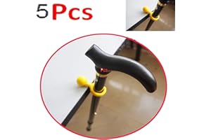 AUXPHOME 5 Pack - Easy to Use Desk or Table Clip Holder Stability Support Walking Stick Crutch Support Clip/Support Bracket Handle Table Pad - Clip On Table Pad ~