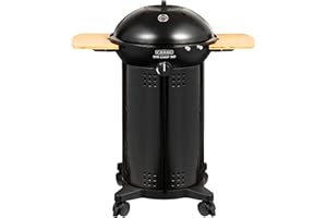 HOME It® Barbecue Gaz Citi Chef 50 avec brûleur émaillé double face et bac récupérateur, support en aluminium revêtu céramique Green Grill - Argent/Noir