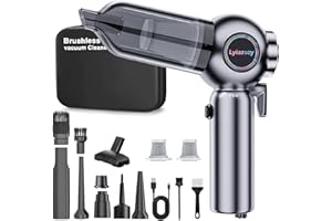 Lyiazsoy Car Vacuum Cleaner,22000PA Handheld Vacuum Cordless with Brushless Motor, 6 in 1 Car Window Breaker and Seatbelt Cutter, Vacuum Cleaners for Home Pet PC Cleaning