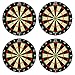 Produktbild Designa Dartscheibe Untersetzer – langlebig und farbenfrohes Design – Set von 4 – mit Darts Ecke gebogen Kugelschreiber