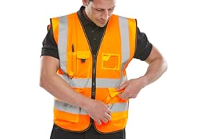 Beeswift Ejecutivo - Chaleco de alta visibilidad, naranja, M, 1