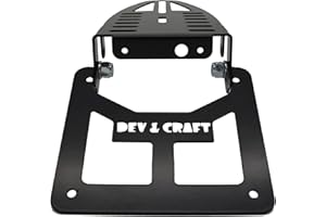 GENERICO Portatarga 50 CC Fantic HM Valenti Ecc Pieghevole Moto Enduro Motard (Verniciatura Nera)