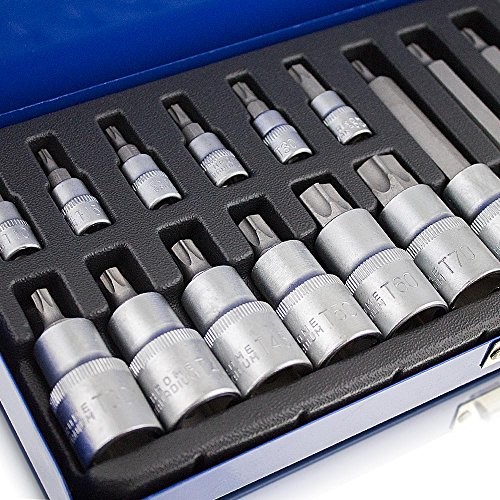 Nussatz 18 Teilig Torx Vielzahn Innen-Inbus Imbus Bit Stecknüsse Torx Nüsse Werkzeug Set - 2