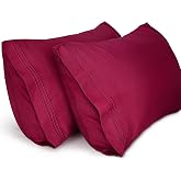 Lirex 2-Pack Pillowcases 1800 Thread Count, Soft Brushed Microfiber Pillowcases, Breathable Wrinkle Free and Machine Washable