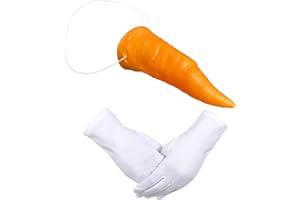 YUYWWAN Karotten Nase Schneemann Nases Orange Karottennase Schneemann-Handschuhe Schneemanns-Kostüm Cosplay Requisiten für Winterweihnachten Karneval Partydekorationen DIY Schneemanns (Paket A)