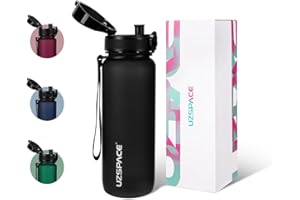 ‎UZSPACE UZSPACE Trinkflasche Kinder Auslaufsicher,Sport Kunststoff Trinkflasche 1l,800ml,500ml, Tritan & BPA-frei Sportflasche Kohlensäure Geeignet