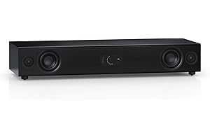 Nubert nuPro AS-3500 | Schwarze Soundbar | Soundplate für HiFi mit Dolby Audio und DTS | Vollaktiver TV-Lautsprecher für Spitzenklang | Soundbase mit Bluetooth aptX HD | Stereobase in 3 Wege Technik