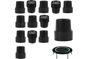 AGHOER Copri gambe per trampolino, 12 pezzi, piedini in gomma, per trampolino e gambe della sedia, colore nero