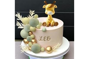 BAIDZFU Topper Torta, 15 Pezzi Topper Foam Ball Torta, Animali Cake Topper, Decorazioni per Torte, Palline Decorative per Torte, per Decorazione Della Torta Della Festa di Compleanno, Baby Shower (A)