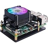 GeeekPi Raspberry Pi Low-Profile CPU Cooler, Raspberry Pi Orizzontale Ice Tower Cooler, Ventola RGB con Raspberry Pi dissipat