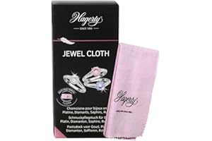 Hagerty Jewel Cloth Chiffon de nettoyage pour les pierres précieuses, l'or et le platine 36x30cm I Chiffon 100% coton imprégné I Chamoisine de polissage efficace pour les diamants, saphirs et rubis