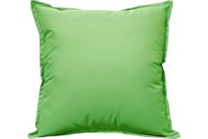 LIZZIE JACOBS New Waterproof Garden Cushion Covers Furniture Outdoor Indoor Seats Patio Living Room Cushion Covers (60 x 60 cm (24"x24"), Light Green)