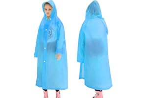 Skyzone Impermeabile per Bambini per Ragazze e Ragazzi, Poncho Leggero Antipioggia con Cappuccio, Riutilizzabile e Carino per Viaggi all'aperto, Arrampicata, Ciclismo e Campeggio