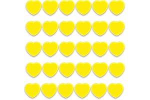 PYJLBX Imanes Nevera, 30 Piezas Imanes Potentes Imanes Pizarra Magnetica Imanes Pequeños Iman Potente Iman Nevera Mini Imanes, para Pizarra Magnetica Blancas Nevera Oficina Escuela (Corazón, Amarillo)