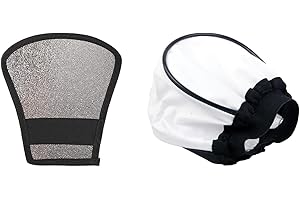 ARTGHJL Universal Blitz Diffusor, Flash Diffuser, Blitz Diffusor Silber, 2 in 1 Blitz Reflektor, Mini Blitz Reflektor Silber, Universal Stoff Diffusor, Leichter Speedlite-Softbox-Diffusor, 2 Stück