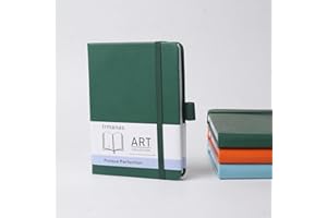 Irmanas A6 Pocket Notebook, Premium Classic Lined Notepad with Pen Loop 160 Pages College Leather Hardcover Mini Journal Business Gift Office Supplies for Men Women（Dark or deep green