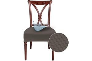 BANZAII TEXTILE INNOVATOR ONLINE Banzaii Coprisedia Senza Schienale 4 Pezzi Impermeabili, Antimacchia, Elasticizzati – Coprisedia solo Seduta per Cucina, Sala da Pranzo, Ufficio, Ristorante – Tortora, Made in Italy