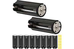 MKBKLLJY 10St. Batteriehalter Flachkopf Schwarz Zylindrisch Batteriefachhalter Kunststoff Batteriefach Adapter Box mit Verdrahtungskappe für RC