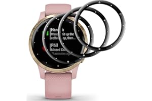 pehael [3 Stück] Panzer Schutz Glas für Garmin Vivoactive 4s Folie, 9H Härte, 3D Full Cover schutzglas, Anti-Kratzen, Anti-Öl, Keine-Blasenfrei, Wasserdichtes Tempered Glas Displayschutz.