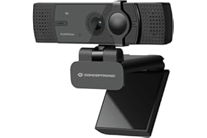 WEBCAM 4K CONCEPTRONIC AMDIS 8.3MP USB 3.57MM ANGULO VISION 80º AUTOFOCUS MICROFONO DUAL ADAPTADO