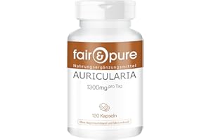 Fair & Pure® - Auricularia 1300 mg - (Auricularia auricula-judae) - vegano - naturale - 120 capsule