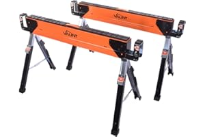 Vaunt Heavy Duty Adjustable Height Saw Horse Twin Pack