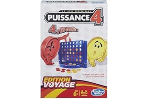 Hasbro Puissance 4 Edition Voyage : Jeu Portable pour 2 Joueurs, Jeu De Voyage Amusant, Ã€ Partir De 6 Ans