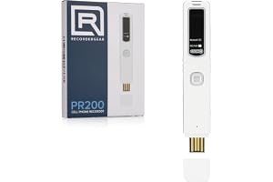 RecorderGear PR200 Bluetooth samtal inspelningsenhet, iPhone och Android mobilinspelare, spela in röst/möten/memon