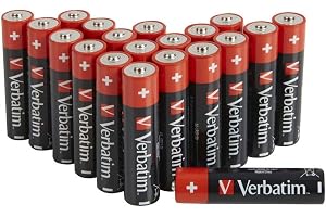 Verbatim Premium AA-alkaliska batterier, 1,5 V, AA-LR6 Mignon, Mignon-batterier AA, batterier för MP3-spelare, kamera, fjärrk