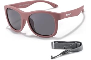 Maesy Kinder Sonnenbrille für Kleinkind und Baby - 1-3 Jahre - UV400 Polarisierter Schutz - Flexibler und Biegsamer Rahmen - Verstellbares Gummiband - Sichere und Bequeme Kindersonnenbrille - Luca