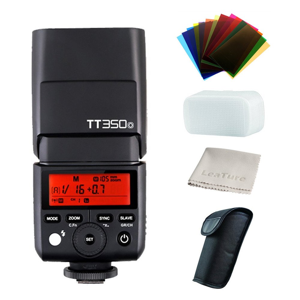 Godox Mini Thinklite TT350-O TTL Camera Flash 2.4G 1/8000s TTL GN36 Speedlite for Olympus/Panasonic Mirrorless Digital Camera (Black)