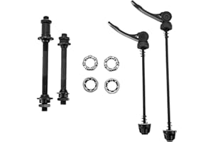 MUXSAM Bike Quick Releases Set,Cycling Front Rear Axle Hollow Shaft,Quick Release Bicycle Hub and Skewers Clip Bolt Lever for MTB Road Mountain Bicycle