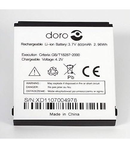 3,7V Akku Li-Ion für Doro PhoneEasy 500 506 508 509 510 515 715 6030 - 900mAh