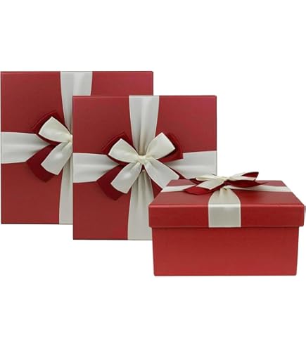 Yeaqee Paquete De 4 Cajas De Regalo Redondas Para El Día De San Valentin Con Tapas Caja De Flores Redondas Cajas De Regalo Anidadas Caja Negra