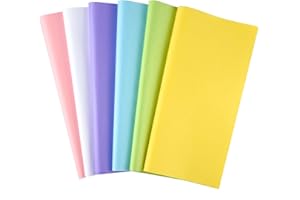 NEBURORA 60 feuilles de papier de soie multicolore, papier d'emballage cadeau de Pâques, papier d'art décoratif pour bricolage, décoration d'emballage de fête d'anniversaire de Pâques