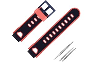 Coholl - Cinturino di ricambio per smart watch per bambini, 16 mm, compatibile con Kidizoom DX2 PTHTECHUS CPROGRACE INIUPO 9Tong in silicone, regalo per ragazze e ragazzi, colore: blu con arancione