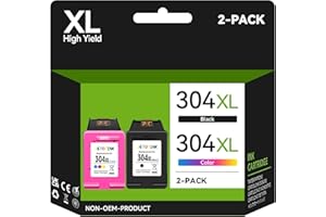 ATOPINK 304XL Ink Cartridges Combo Pack, 304 Ink Cartridge Replacement for HP 304 Ink Cartridges Black and Colour, Printer Ink 304 XL for Envy 5020 5010 5030 5032 DeskJet 2600 2630 2620 3720 2632 3762 3760