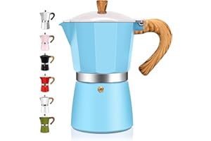 DITOSH 3 Tasse Aluminium Espresso Stovetop Moka Pot Express Kaffeemaschine Perkolator italienischen klassischen Mokka Kaffeemaschine für und kubanische Cafe Brauerei für Haus & Camping 150ml 5oz