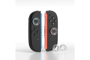 2PCS Transparent Silicone Thumb Grips for Switch 2 Joy-Con – Soft Anti-Slip Joystick Caps for Enhanced Grip & Comfort | Protective Stick Covers for Switch 2/OLED (Clear, Low-Profile Design)