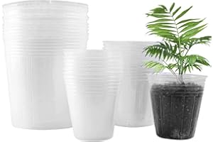 GCROET Pot de Fleurs, orchidée en Plastique Clair Pots à Trous, Creux Respirant Les producteurs d'orchidées Assortiment Pépinière Pots Graine Coupe Transparent Plastique À partir Planteur Convient 30pcs