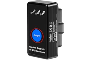 kungfuren Adattatore OBD2 Bluetooth 4.0 per iPhone iOS e Android, Scanner diagnostico OBD2, OBD2 Auto diagnostica, Mini OBD PRO per Auto, Strumenti diagnostici OBD Eleven, Lettore di Codici Auto