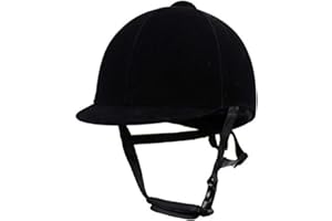 MODONGHUA Casco equestre in velluto traspirante per equitazione, casco sportivo per uomini, donne e bambini (nero + argento, 54 cm)