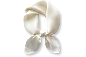 PoeticEHome Seidenschal in Uni-Farbe aus 100% Maulbeerseide - 68x68 cm Halstuch für Damen | Quadratisches Einfarbig Seidentuch | Mit Geschenkbox