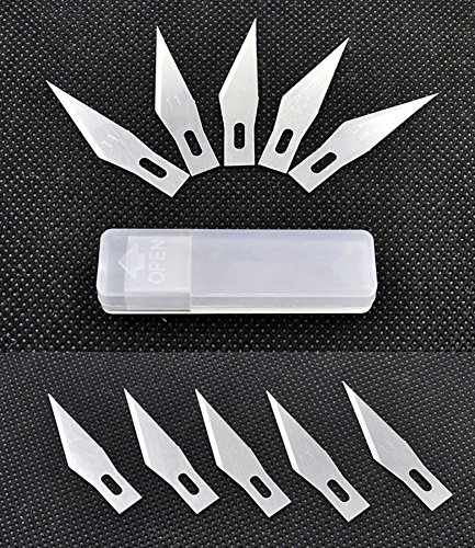 Bastelmesser Blau + 6 Ersatzklingen – Modellbaumesser Skalpell Schnitzmesser Cutter Hobbymesser Präzisionsmesser von Modellbau Eibl® - 2