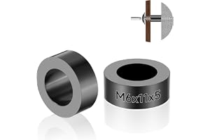 Jyvex 60 stycken distansskivor plast, M6 x 11 x 5 mm, premium ABS avståndshållare för elektronikmontering, distanshylsor, fun