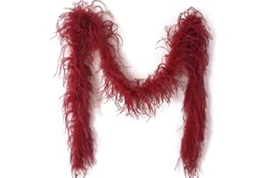 Sowder 72inch Length 1ply Ostrich Feather Boa for Wedding/party Decoration, Feather Scraf