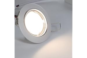 JOYINLED Kit de cadre d'installation pour spot de plafond à LED lampe | convient pour spot à encastrer à douille MR16 GU10 spot à encastrer au plafond LED halogène céramique à douille GU10 spots à encastrer rond spot à encastrer cadre encastré